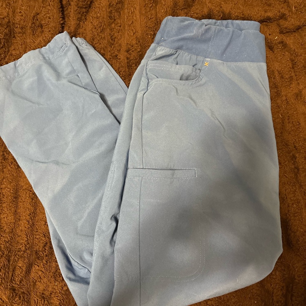 Women's Light Blue Scrub Pants Size Medium